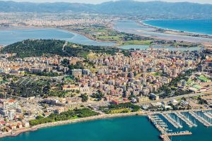 Vista aerea di Cagliari