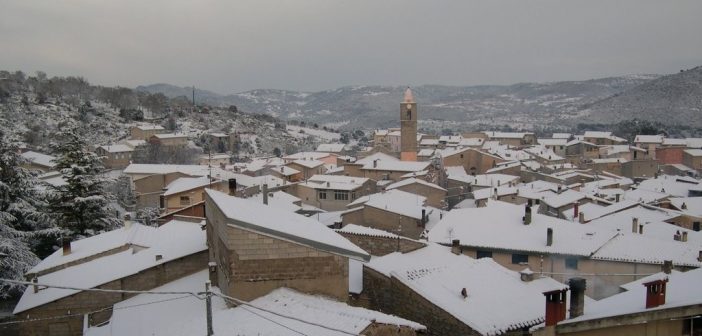 Panorama invernale di Ovodda